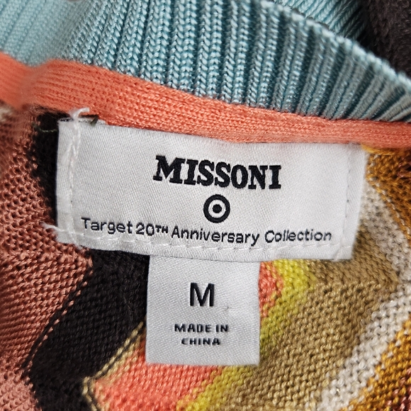 Missoni For Target Cardigan Zig Zag Size Med Teal Brown Soft fall autumn - Picture 7 of 12